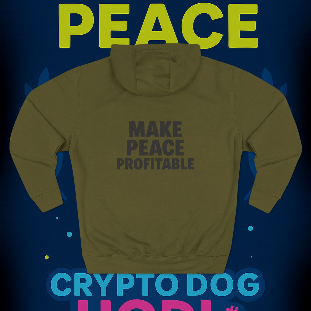 Make Peace Profitable Hoodie — Crypto Dog HODL