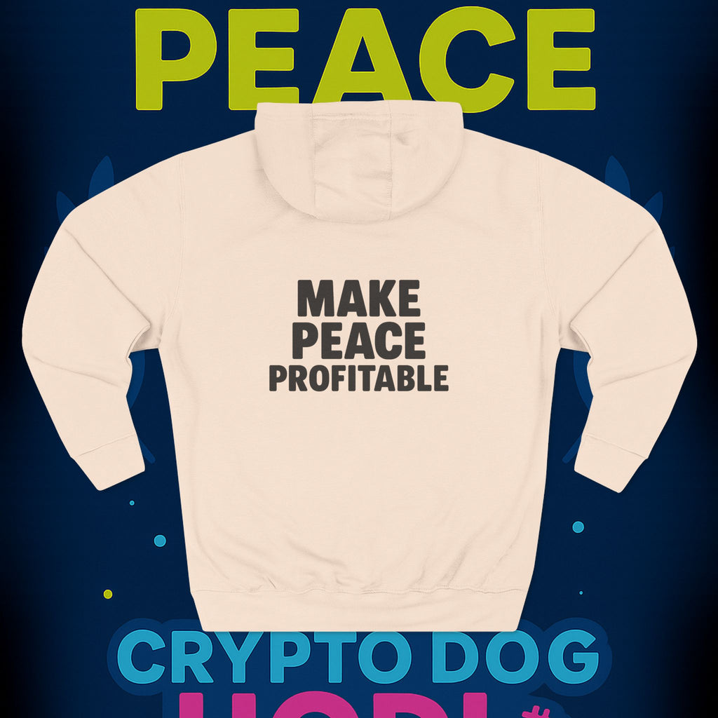Make Peace Profitable Hoodie — Crypto Dog HODL